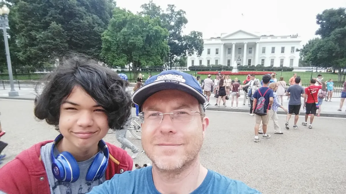 We in front of the white house