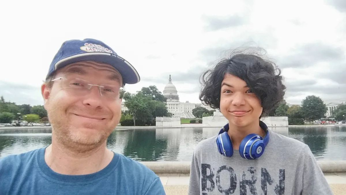 Ronin and me in front of the Capitol